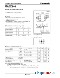 Datasheet MA6X344 manufacturer Panasonic